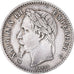 Moeda, França, Napoleon III, 50 Centimes, 1866, Bordeaux, EF(40-45), Prata