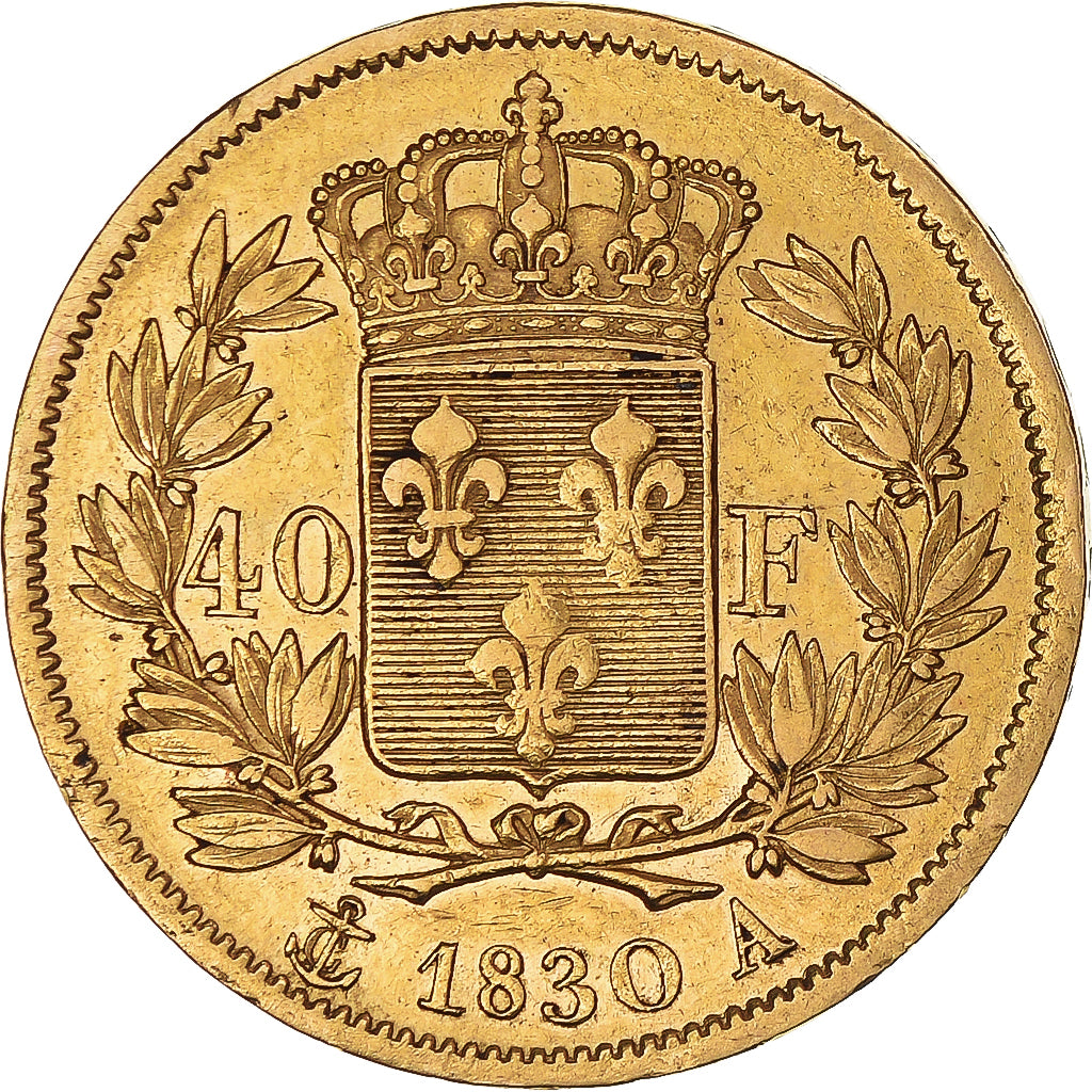 Münze, Frankreich, Charles X, 40 Francs, 1830, Paris, SS, Gold, Gadoury:1105