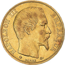 Coin, France, Napoleon III, 20 Francs, 1859, Strasbourg, AU(50-53), Gold