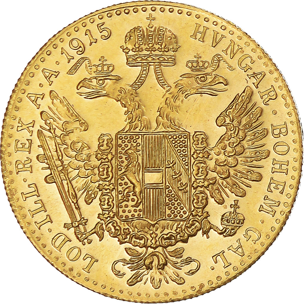 Coin, Austria, Franz Joseph I, Ducat, 1915, Restrike, MS(63), Gold, KM:2267
