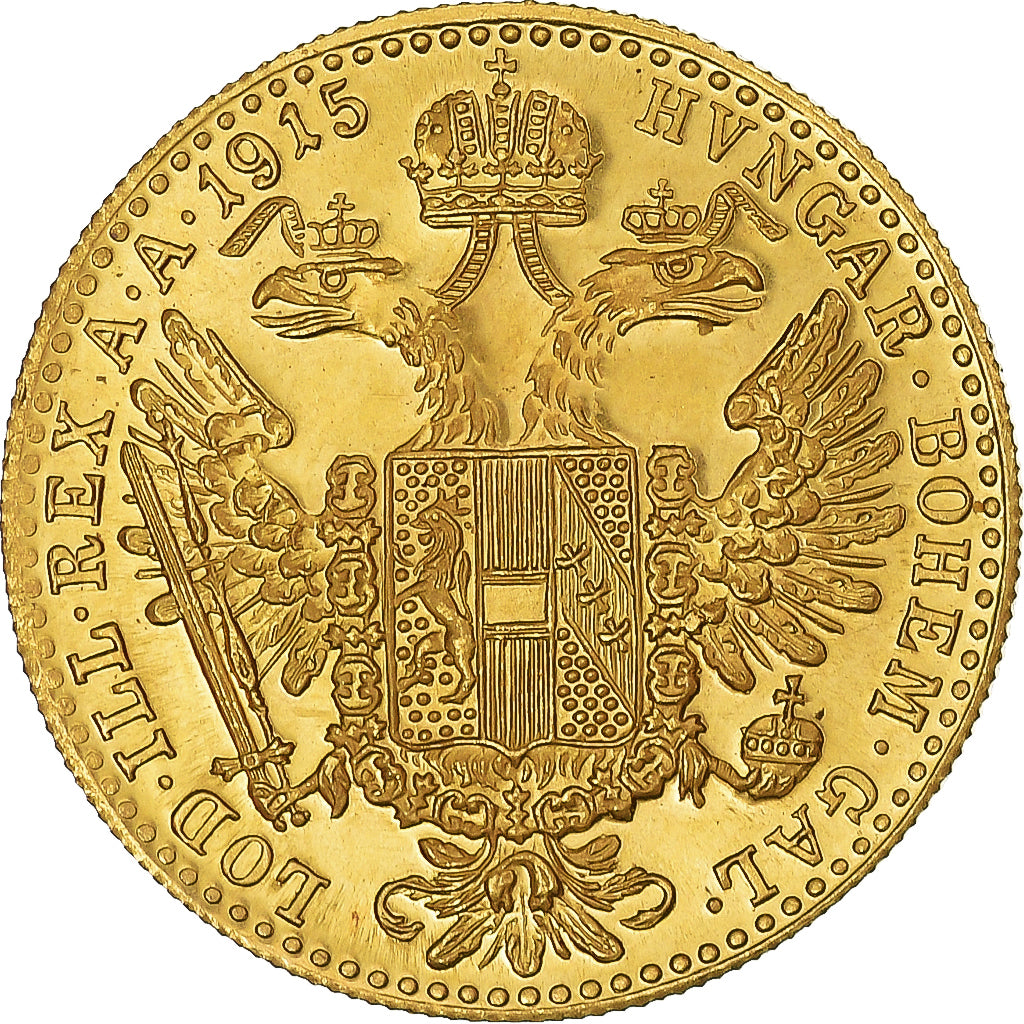 Coin, Austria, Franz Joseph I, Ducat, 1915, Restrike, MS(63), Gold, KM:2267