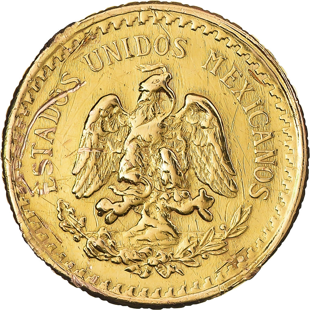 Moneda, México, 2-1/2 Pesos, 1945, Mexico City, MBC+, Oro, KM:463