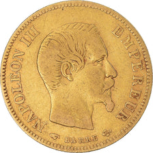 Coin, France, Napoleon III, 10 Francs, 1855, Paris, VF(30-35), Gold, KM:784.3