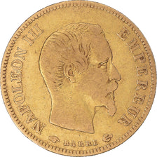 Moneta, Francja, Napoleon III, 10 Francs, 1856, Paris, VF(30-35), Złoto