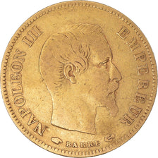 Moneta, Francja, Napoleon III, 10 Francs, 1857, Paris, VF(30-35), Złoto