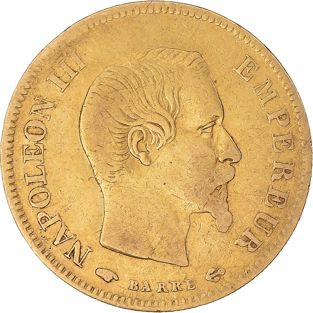 Coin, France, Napoleon III, 10 Francs, 1857, Paris, VF(30-35), Gold, KM:784.3