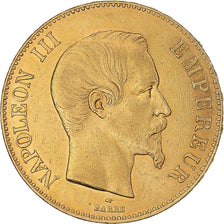 Munten, Frankrijk, Napoleon III, 100 Francs, 1857, Paris, ZF, Goud, KM:786.1