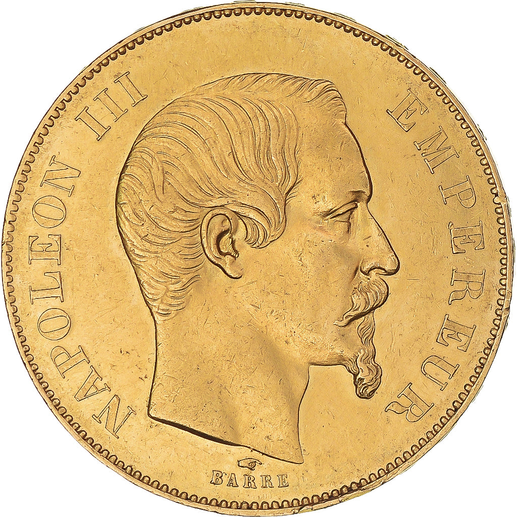 Münze, Frankreich, Napoleon III, 50 Francs, 1855, Paris, SS+, Gold, KM:785.1