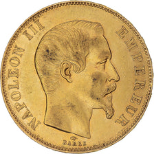 Münze, Frankreich, Napoleon III, 50 Francs, 1858, Paris, SS+, Gold, KM:785.1