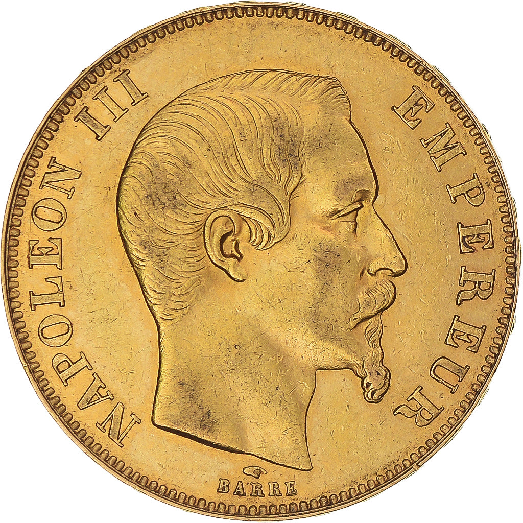 Monnaie, France, Napoleon III, 50 Francs, 1858, Paris, TTB+, Or, Gadoury:1111