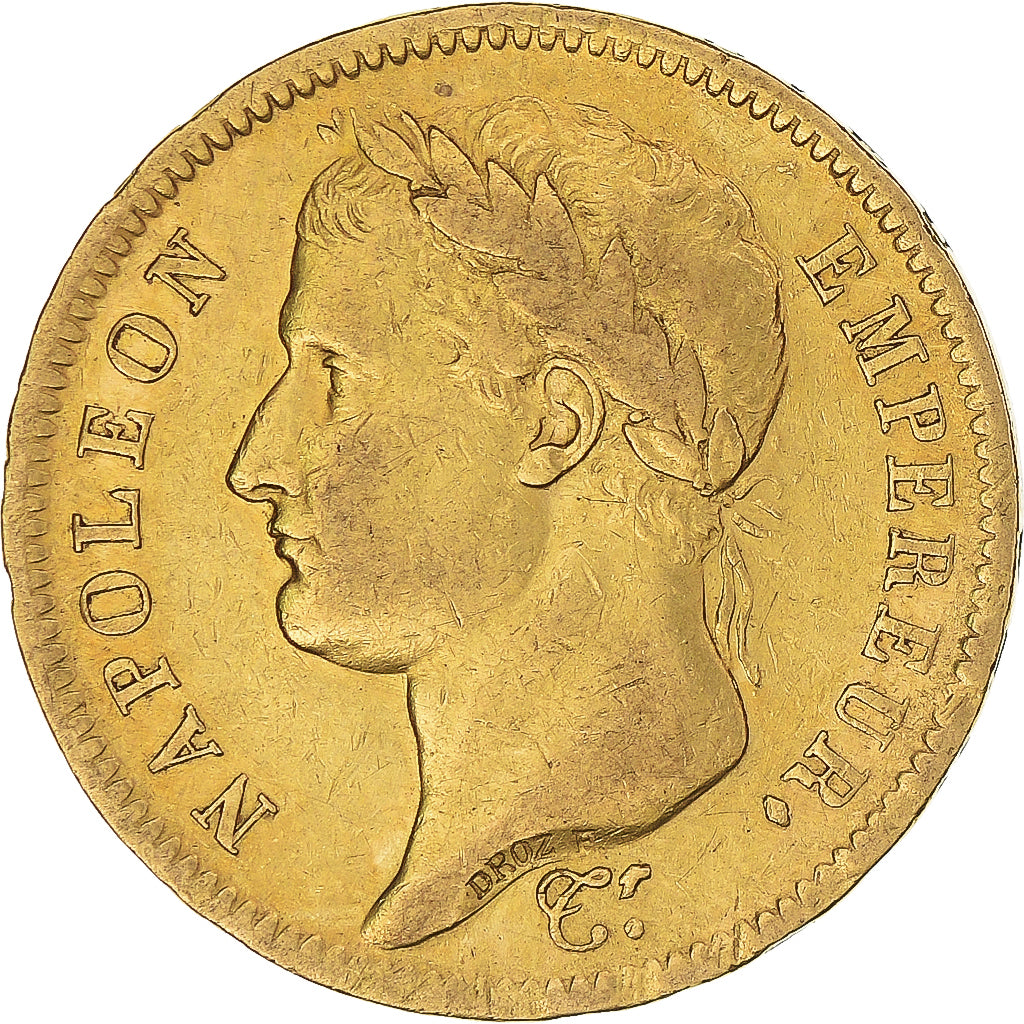 Monnaie, France, Napoleon I, 40 Francs, 1811, Paris, A/Coq, TTB, Or