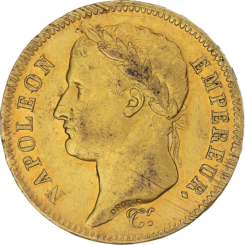 Moneta, Francja, Napoléon I, 40 Francs, 1812, Paris, AU(50-53), Złoto
