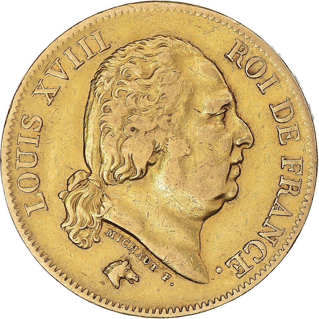 Monnaie, France, Louis XVIII, 40 Francs, 1818, Lille, TB+, Or, Gadoury:1092
