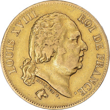 Monnaie, France, Louis XVIII, 40 Francs, 1818, Lille, TB+, Or, Gadoury:1092