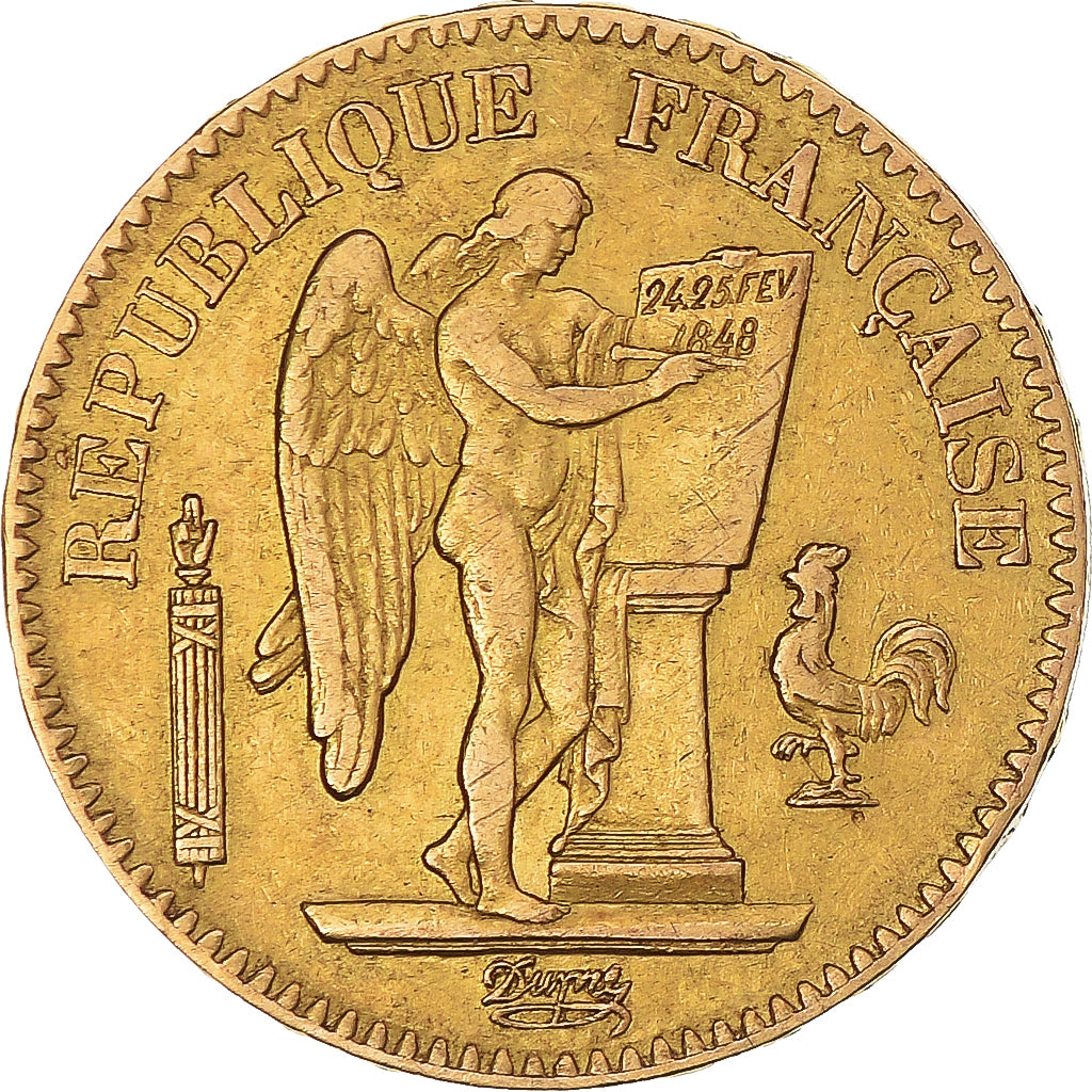 Moneta, Francia, Génie, 20 Francs, 1849, Paris, BB, Oro, KM:757, Gadoury:1032