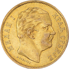 Monnaie, Serbie, Milan I, 10 Dinara, 1882, SUP, Or, KM:16