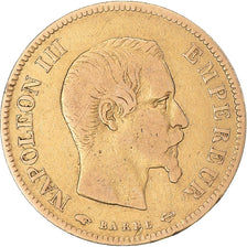 Coin, France, Napoleon III, 10 Francs, 1855, Paris, VF(30-35), Gold, KM:784.3