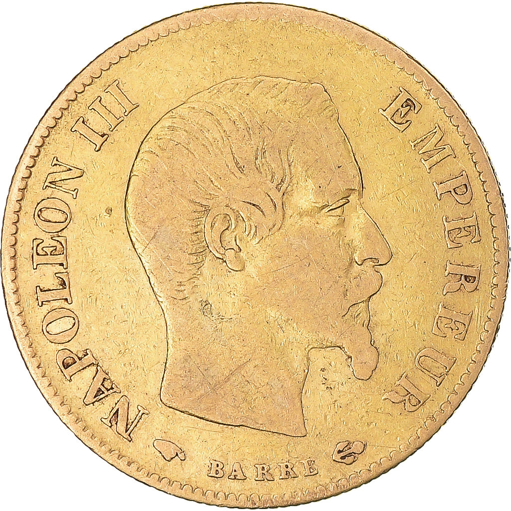 Coin, France, Napoleon III, 10 Francs, 1860, Paris, VF(30-35), Gold, KM:784.3