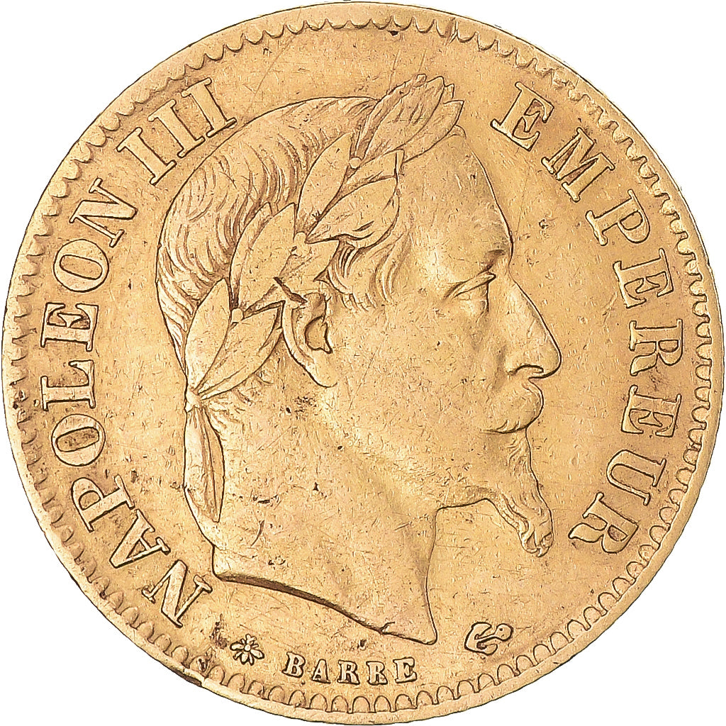 Coin, France, Napoleon III, 10 Francs, 1868, Paris, EF(40-45), Gold, KM:800.1
