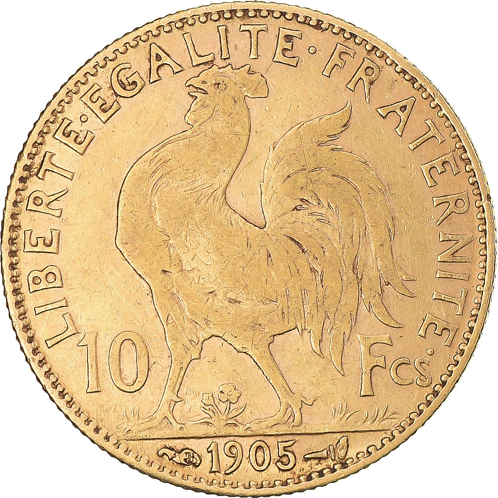 Coin, France, Marianne, 10 Francs, 1905, Paris, VF(30-35), Gold, KM:846