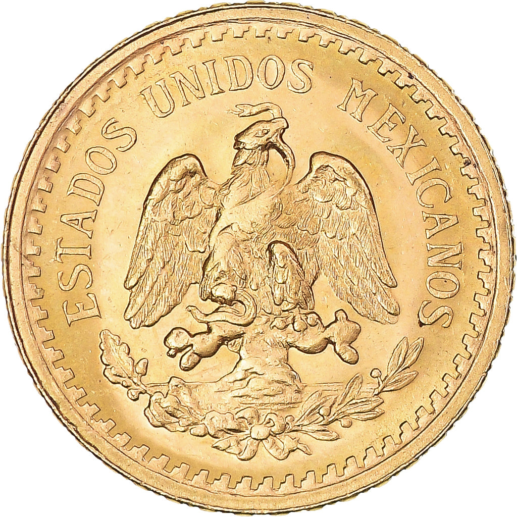 Coin, Mexico, 2-1/2 Pesos, 1945, Mexico City, MS(63), Gold, KM:463