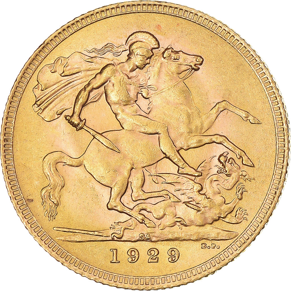 Moneta, Sudafrica, George V, Sovereign, 1929, Pretoria, SPL-, Oro, KM:A22