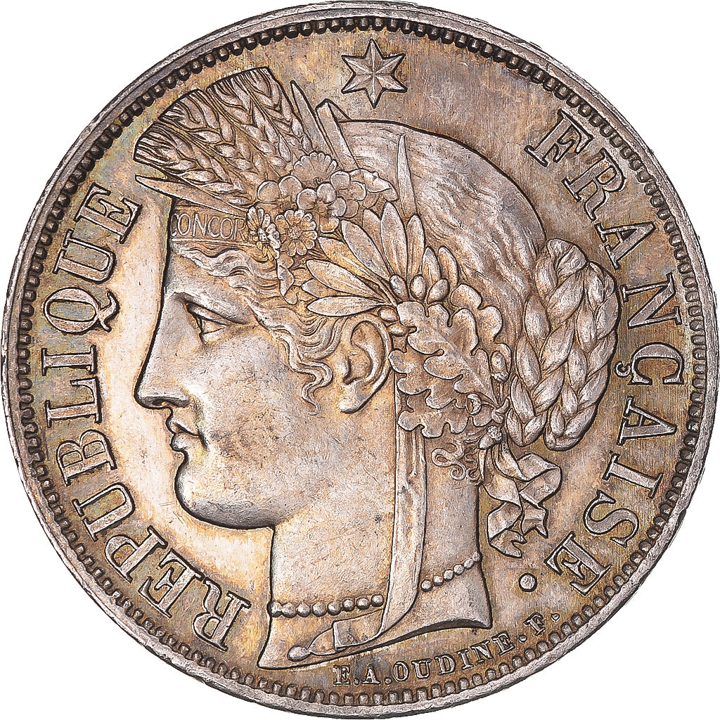 Coin, France, Cérès, 5 Francs, 1851, Paris, MS(60-62), Silver, KM:761.1