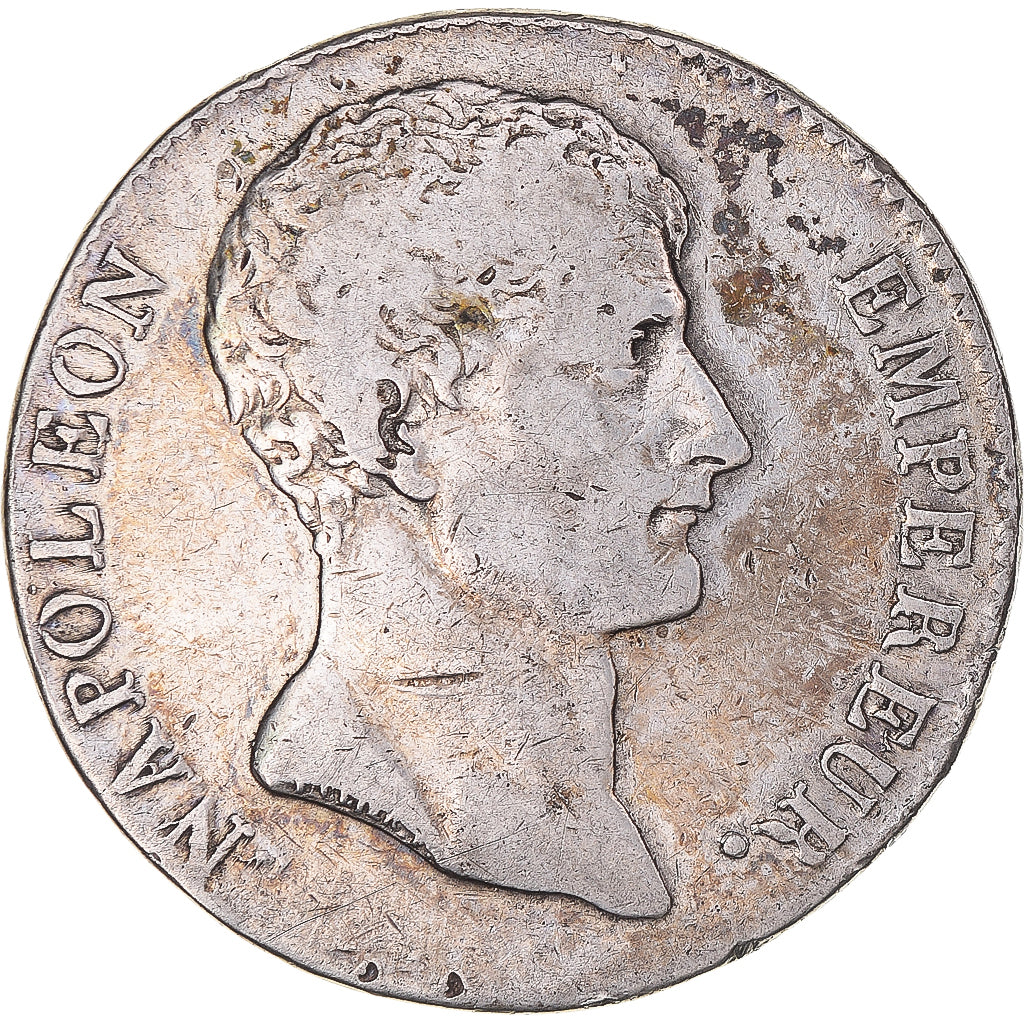 Moneda, Francia, Napoléon I, 5 Francs, An 12, Toulouse, BC+, Plata, KM:660.8