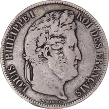 Monnaie, France, Louis-Philippe, 5 Francs, 1837, Marseille, TB+, Argent