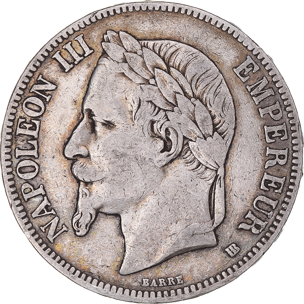 Coin, France, Napoléon III, 5 Francs, 1867, Strasbourg, VF(30-35), Silver