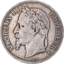 Coin, France, Napoléon III, 5 Francs, 1867, Strasbourg, VF(30-35), Silver
