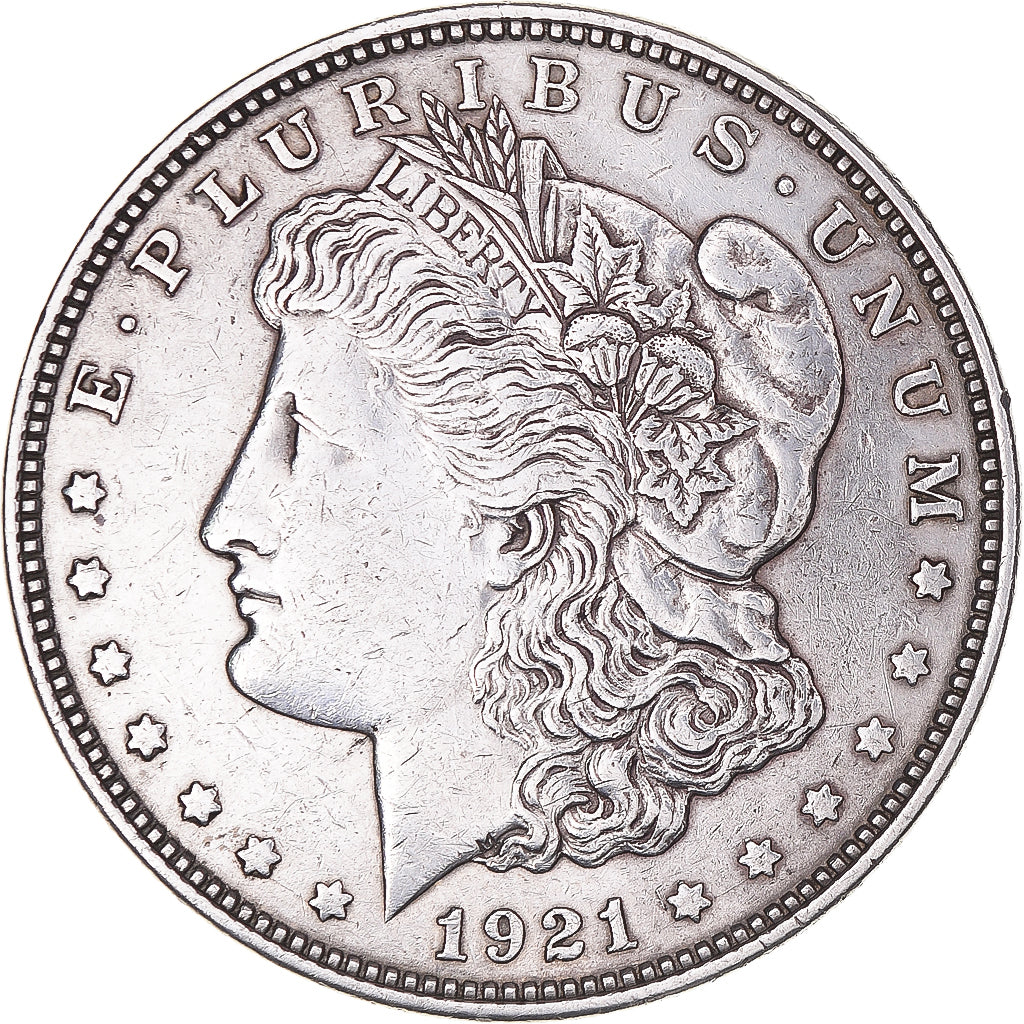 Coin, United States, Morgan Dollar, Dollar, 1921, U.S. Mint, Philadelphia