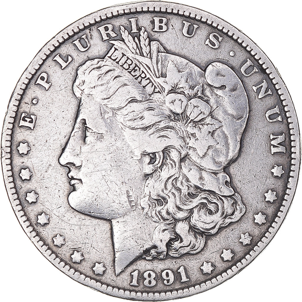 Coin, United States, Morgan Dollar, Dollar, 1891, New Orleans, VF(30-35)