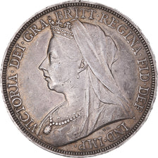 Coin, Great Britain, Victoria, Crown, 1895, London, AU(55-58), Silver, KM:783