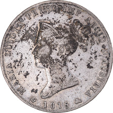 Munten, Italiaanse staten, PARMA, Maria Luigia, 5 Lire, 1815, Milan, ZF, Zilver