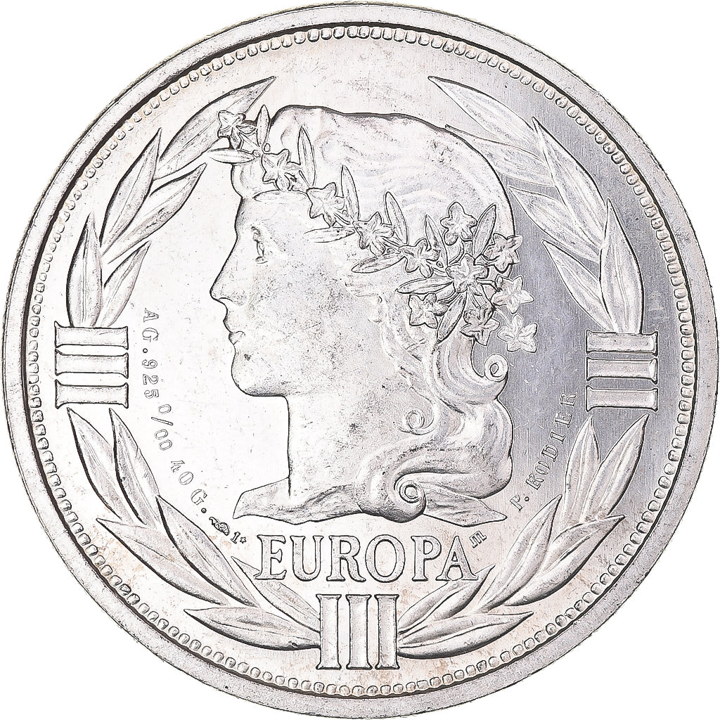 France, Medal, Ecu Europa, Marianne, 1992, Rodier, MS(63), Silver