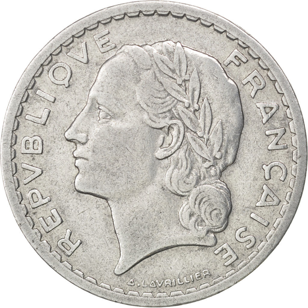 FRANCE, Lavrillier, 5 Francs, 1948, Beaumont - Le Roger, KM #888b.2, EF(40-45),.
