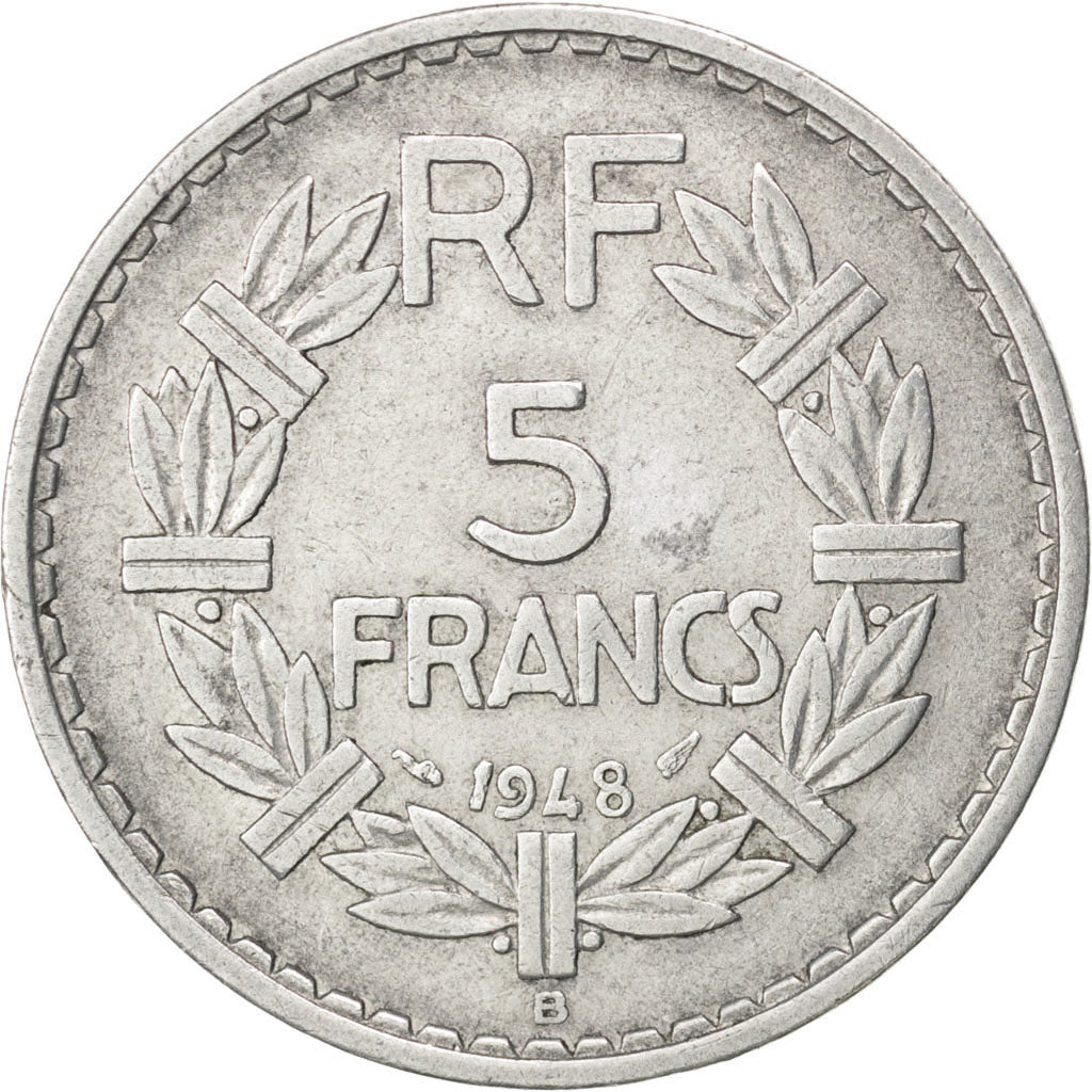 FRANCE, Lavrillier, 5 Francs, 1948, Beaumont - Le Roger, KM #888b.2, EF(40-45),.