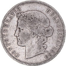 Coin, Switzerland, 5 Francs, 1889, Bern, VF(30-35), Silver, KM:34