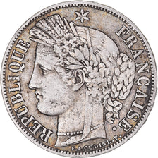 Moneta, Francia, Cérès, 5 Francs, 1849, Paris, MB+, Argento, KM:761.1