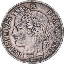 Moneta, Francia, Cérès, 5 Francs, 1850, Paris, MB+, Argento, KM:761.1