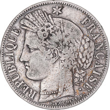 Moneta, Francia, Cérès, 5 Francs, 1850, Paris, MB+, Argento, KM:761.1