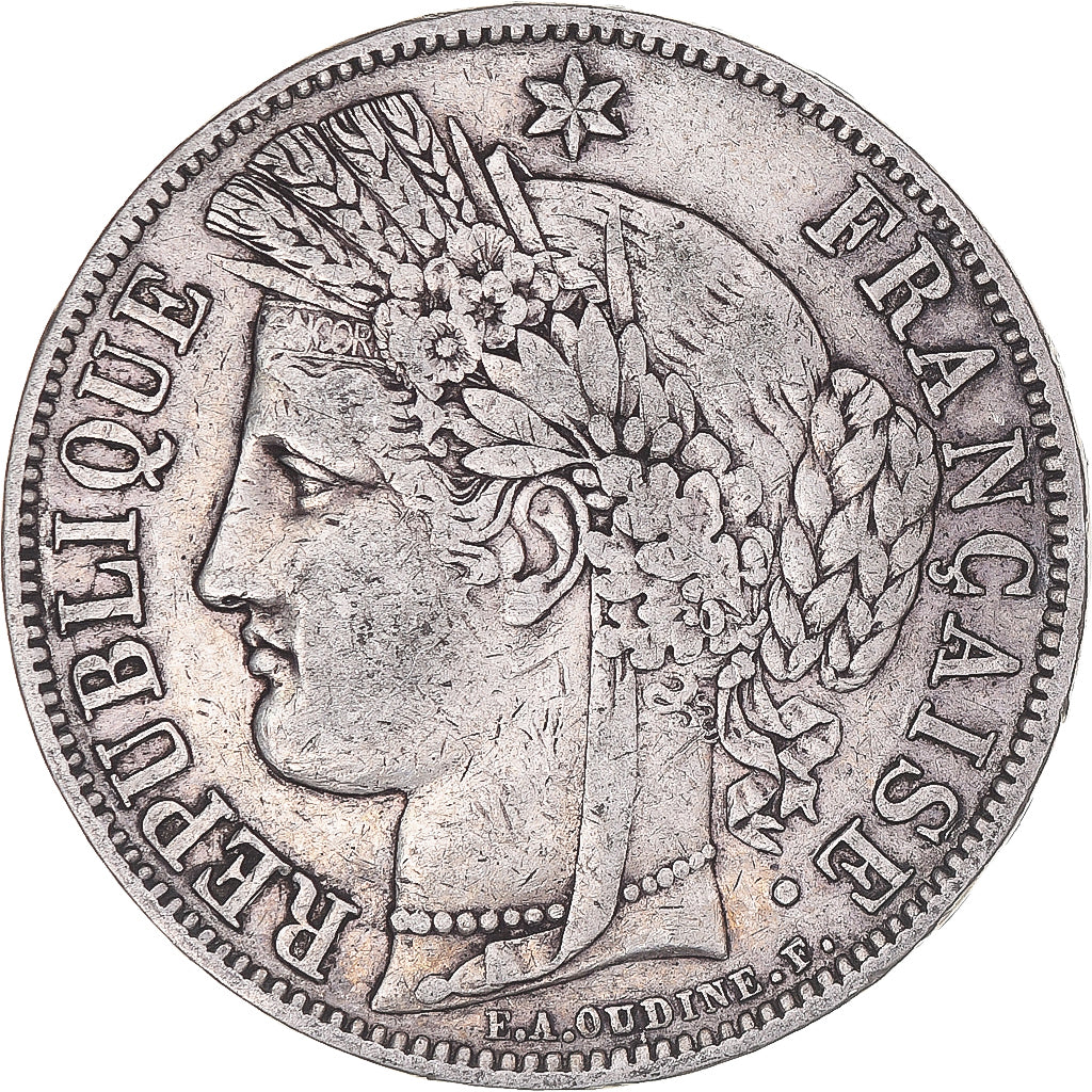Coin, France, Cérès, 5 Francs, 1850, Paris, EF(40-45), Silver, KM:761.1