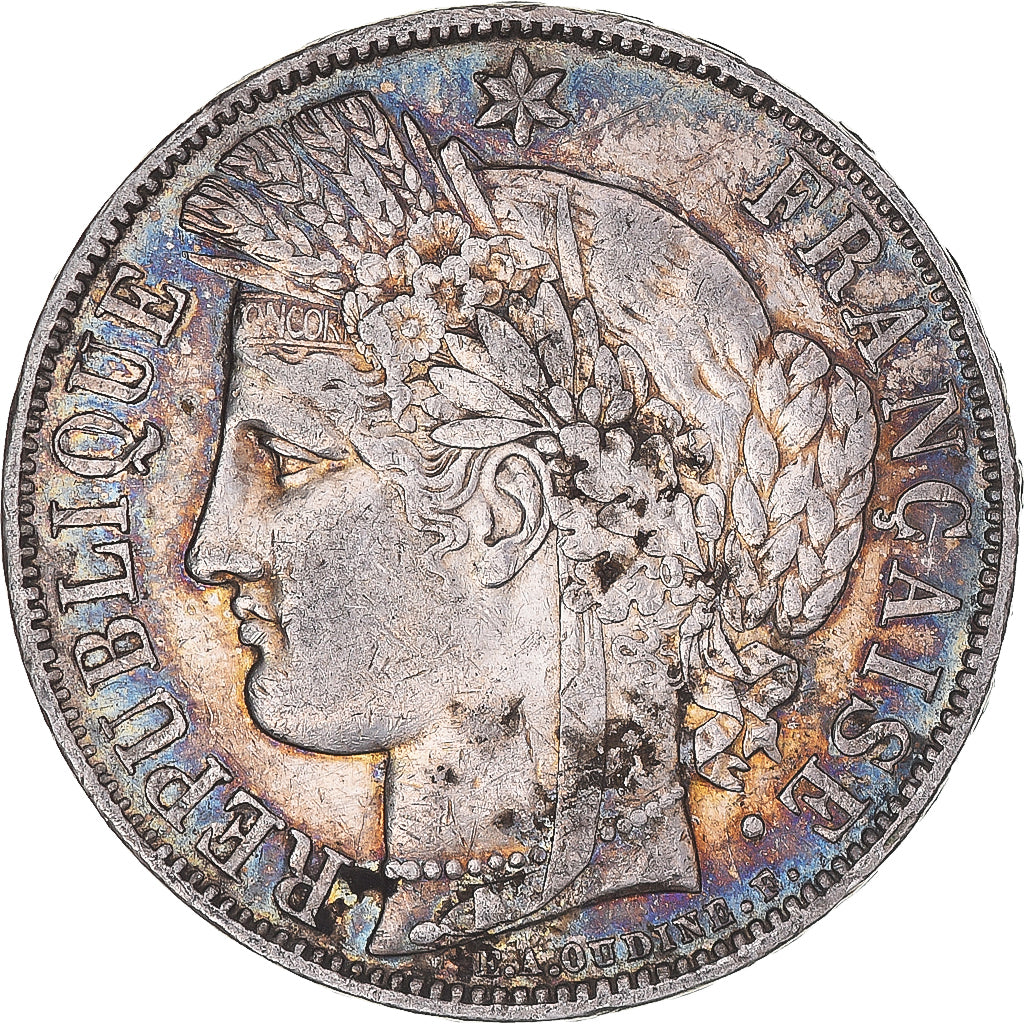 Coin, France, Cérès, 5 Francs, 1870, Paris, EF(40-45), Silver, KM:819