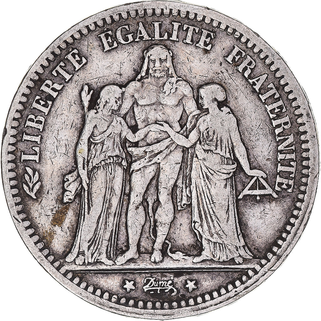 Monnaie, France, Hercule, 5 Francs, 1870, Paris, TB+, Argent, Gadoury:745