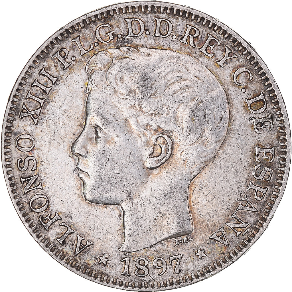 Monnaie, Philippines, Alfonso XIII, Peso, 1897, TTB, Argent, KM:154