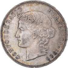 Coin, Switzerland, 5 Francs, 1889, Bern, EF(40-45), Silver, KM:34