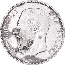 Coin, Belgium, Leopold II, 5 Francs, 5 Frank, 1875, VF(30-35), Silver, KM:24