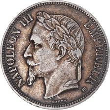 Monnaie, France, Napoléon III, 5 Francs, 1869, Strasbourg, TTB, Argent