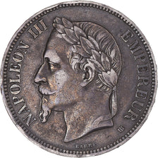 Coin, France, Napoléon III, 5 Francs, 1869, Strasbourg, EF(40-45), Silver